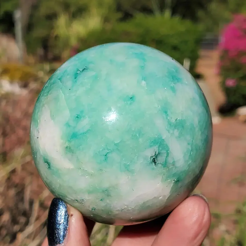 Chrysocolla Phoenix Crystal Sphere 332 Grams 62mm